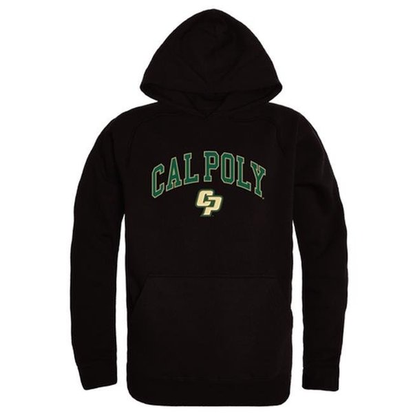 W Republic W Republic 540-167-BLK-03 California Polytechnic State University Campus Hoodie; Black & White - Large 540-167-BLK-03